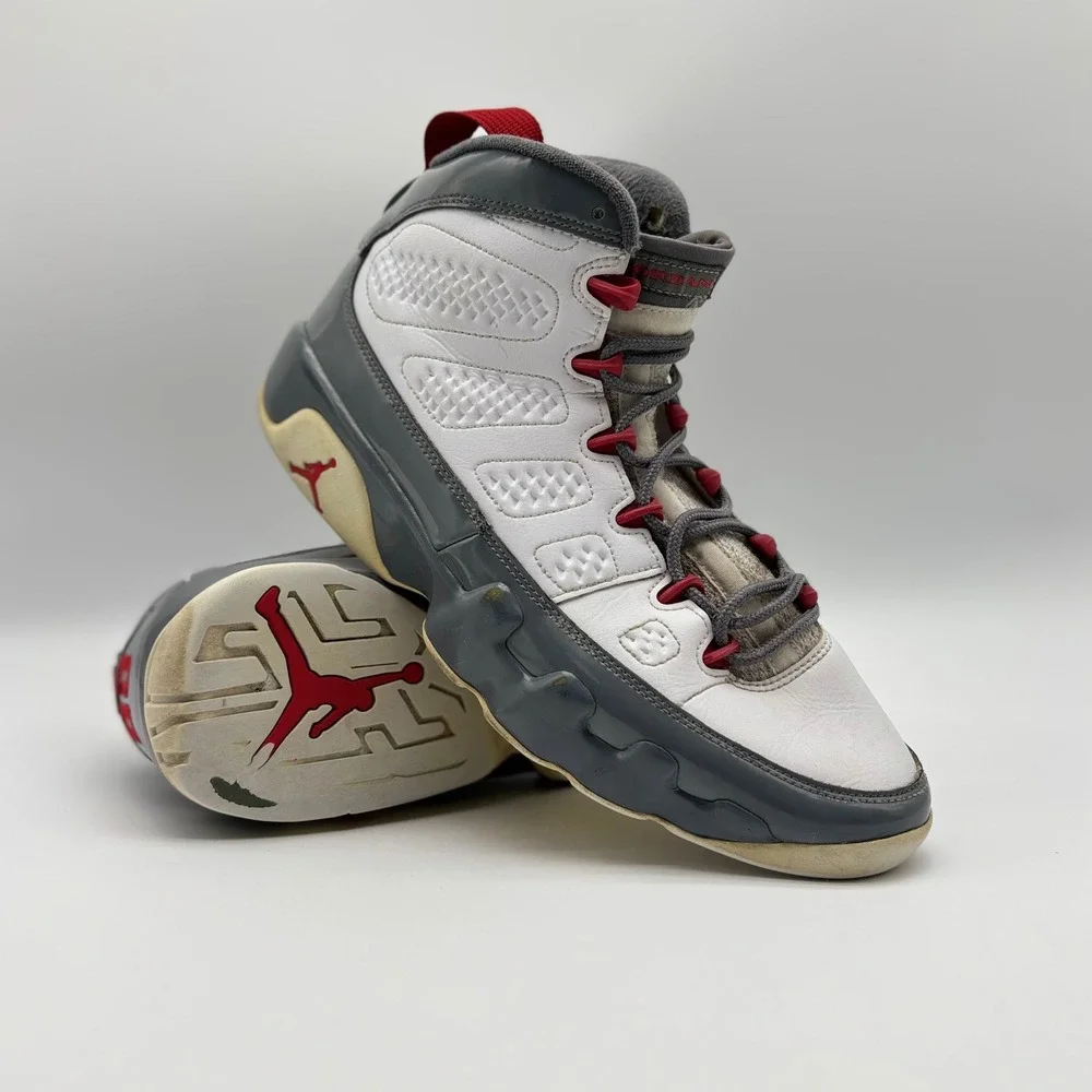 Air Jordan 9 Retro Fire Red White Grey CT8019-162 Mens 10 Basketball Shoes